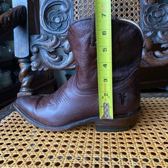 Women’s Brown Frye Billie Western Ankle Boots - Picture 9 of 14